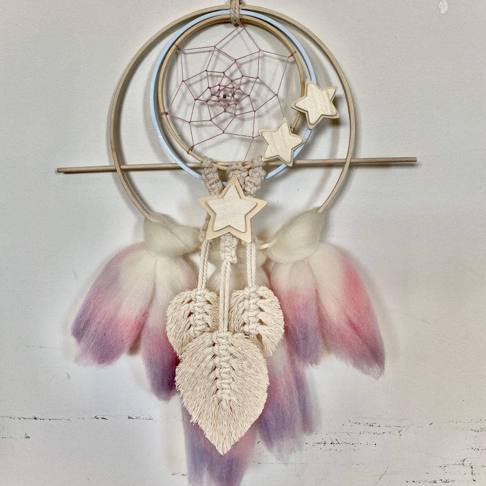 Kids dream catcher. Unicorn themed. Handmade.